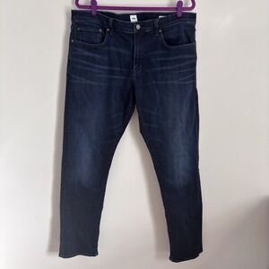 EDWIN Men's Maddox Slim Fit Jeans Size‎ 38*x32 Dark Wash Whiskering READ